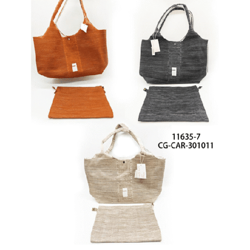 [PG-11635-7] bolso de tela + cosmetiquera city girl