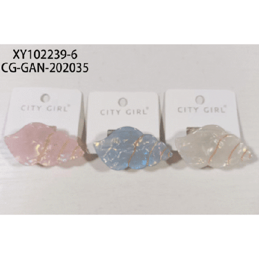 [PG-XY102239-6] BROCHE DE PELO CARACOL CITY GIRL
