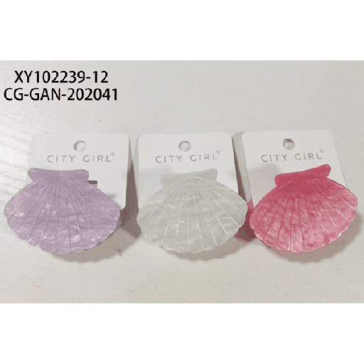 [PG-XY102239-7] BROCHE DE PELO ALMEJA CITY GIRL