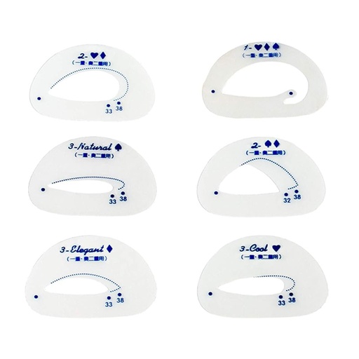 blister X6 plantillas stenciles moldes para sombras de ojos Mengxiner 