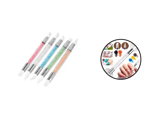 SET DE PINCEL DE SILICONA MANGO STRASS