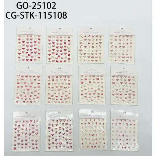 STICKER PARA UÑAS CORAZÓN CITY GIRL