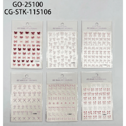 [PG-GO-25100] sticker para uñas moñitos city girl