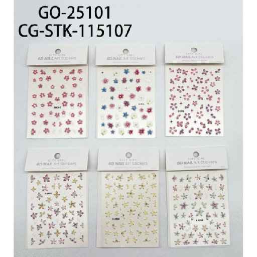[PG-GO-25101] sticker para uñas flores city girl
