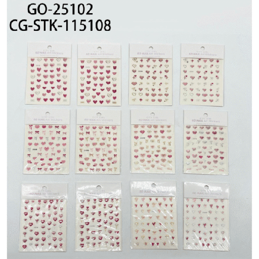 [PG-GO-25102] sticker para uñas corazón city girl