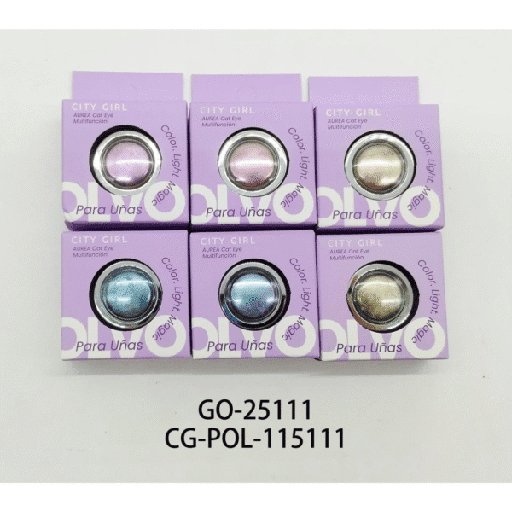 [PG-GO-25111] polvo aura cat eye para uñas city girl