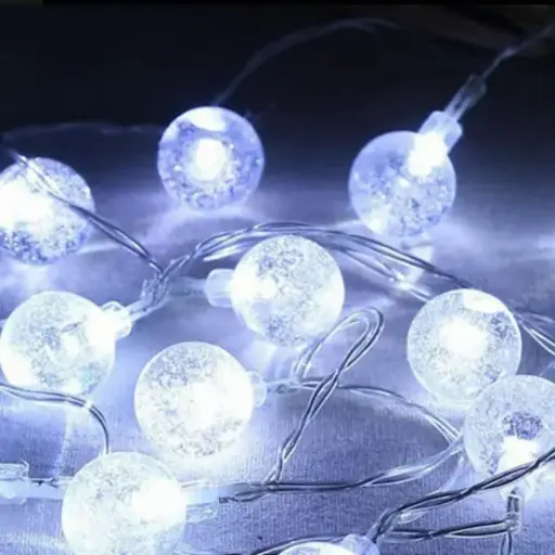 [ST-DOHULN040] guirnaldas luz fría esfera de cristal a pila 5mts