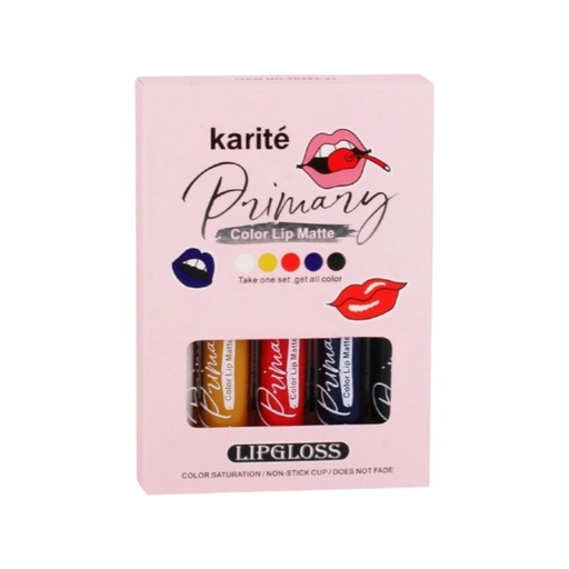 [PT-042] set X5 brillos lip gloss labiales Primary matte