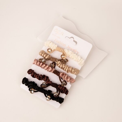 [PG-B-4110-16-Z] Colitas Para pelo cabello Marrones x5 Unidades- City Girl