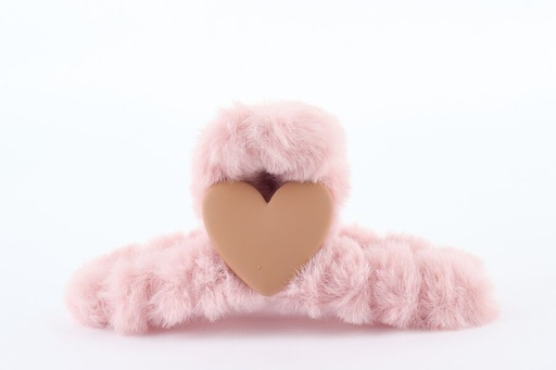 [PG-3776-1-Z] Gancho Para pelo cabello Peludo Con Corazon- City Girl