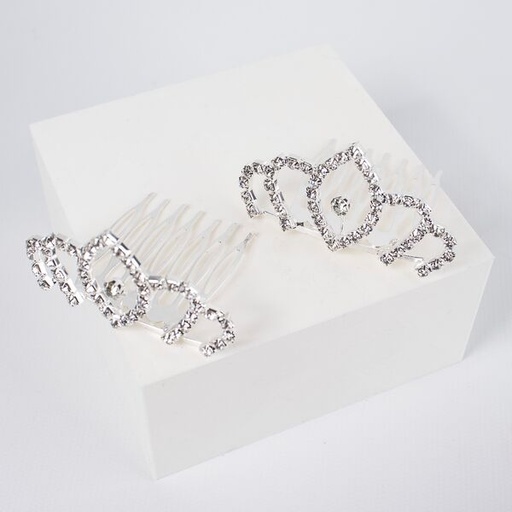 [PG-C-4515-10-Z] Corona Peineta Con Strass