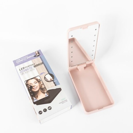 [PG-T42] espejos portatiles con luces led + cable USB angulo de 360°